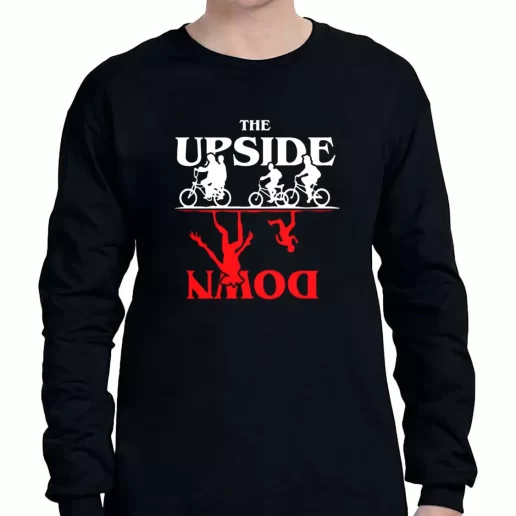 Graphic Long Sleeve T Shirt Upside Down Stranger Things 1