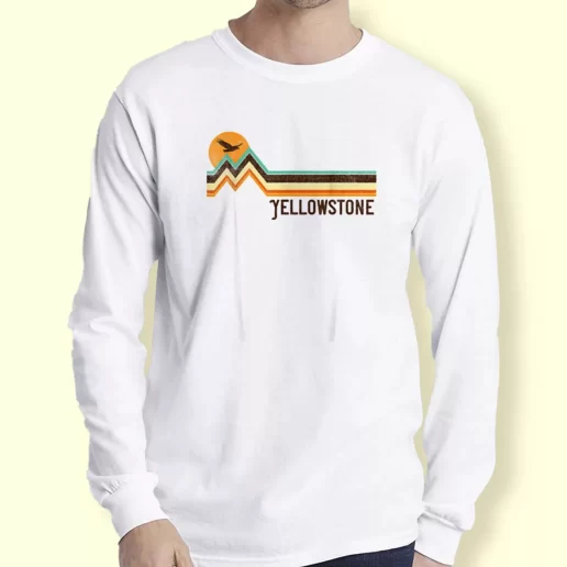 Graphic Long Sleeve T Shirt Yellowstone National Park Gift For Earth Day 1