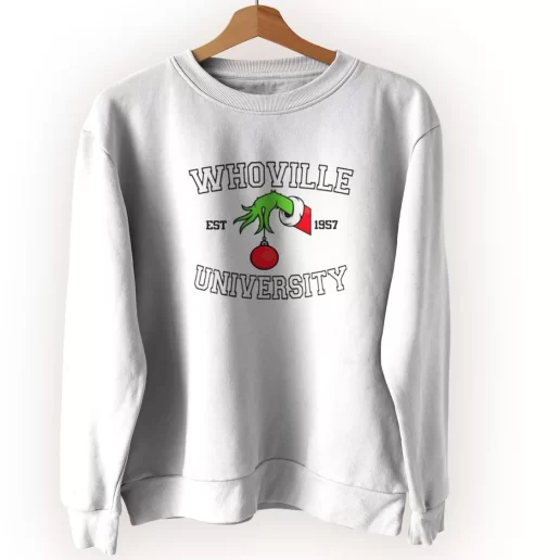 Grinch Whoville University Est 1957 Ugly Christmas Sweater 1