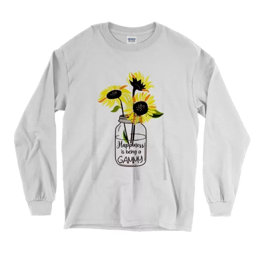 Happiness Is Being Gammy Life Sunflower Earth Day Long Sleeve T Shirt 1