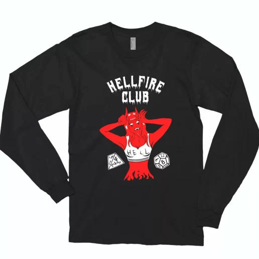 Hellfire Club Devil Stranger Things Casual Long Sleeve T Shirt 1