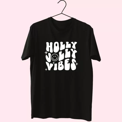 Holly Jolly Vibes T Shirt Xmas Design 1