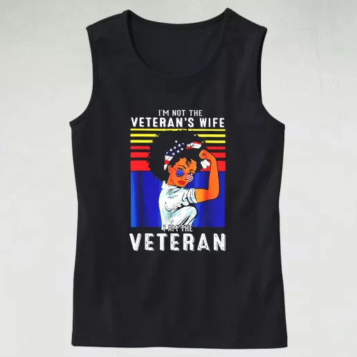 Im Not The Veterans Wife American Flag Army Tank Top 1