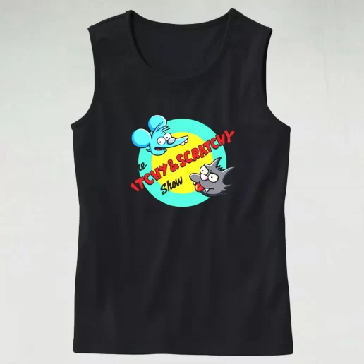 Itchy And Scratchy Show Rocket Aesthetic Tank top 1