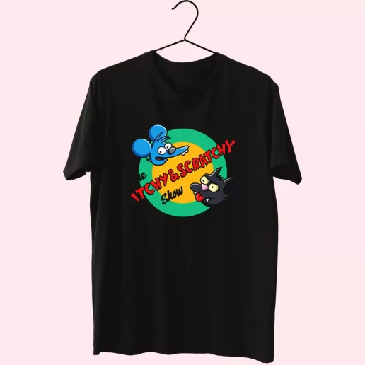 Itchy And Scratchy Show Rocket Cool T Shirt 1