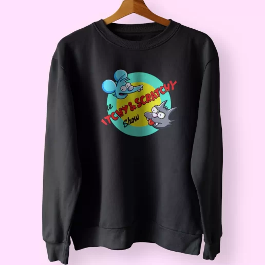 Itchy And Scratchy Show Rocket Sweatshirt Outfit 1