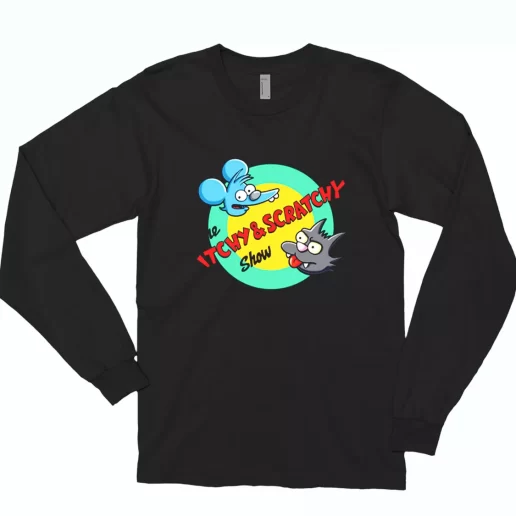 Itchy And Scratchy Show Rocket Trendy Long Sleeve T Shirt 1