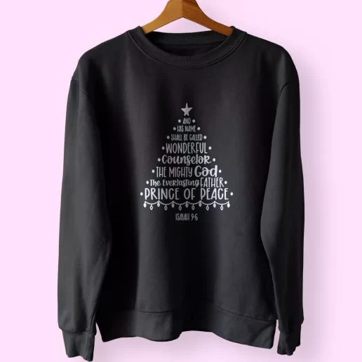 Jesus Quotes Isiah On Bible Sweatshirt Xmas Outfit 1