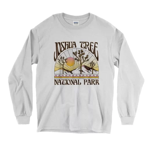 Joshua Tree National Park Retro Earth Day Long Sleeve T Shirt 1