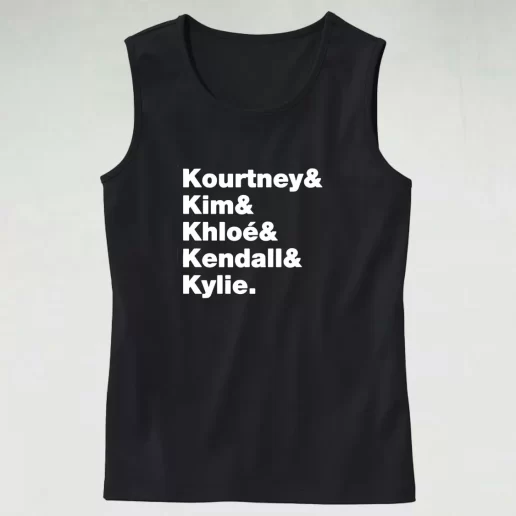 Kourtney Kim Chloe Kendall And Kylie Family Aesthetic Tank top 1