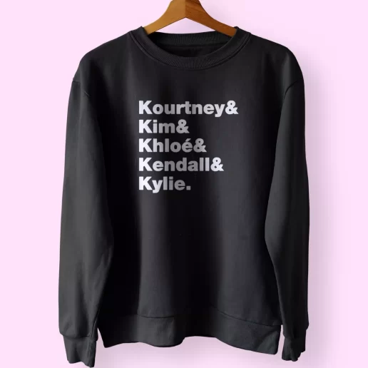 Kourtney Kim Chloe Kendall And Kylie Family Sweatshirt Outfit 1