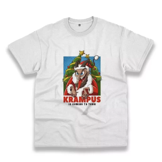 Krampus Is Coming To Town Funny Christmas T Shirt 1