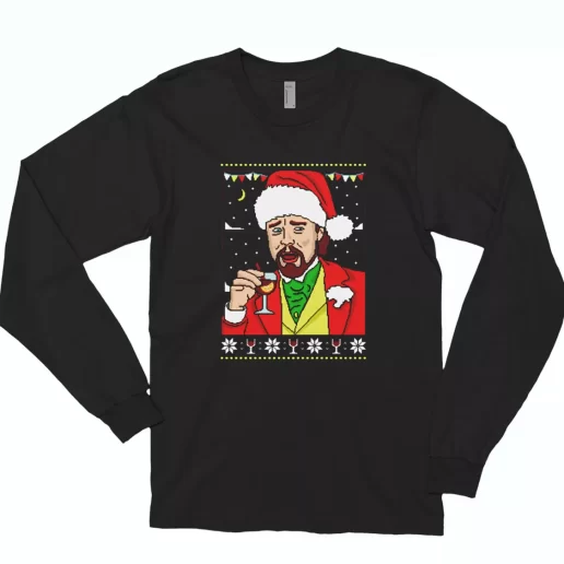 Leonardo DiCaprio Meme Christmas Long Sleeve T Shirt Xmas Gift 1