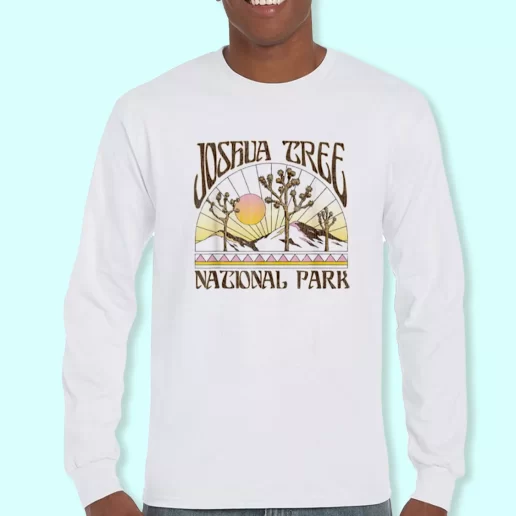 Long Sleeve T Shirt Design Joshua Tree National Park Retro Costume For Earth Day 1