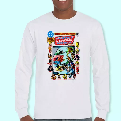 Long Sleeve T Shirt Design Justice League Crisis On Earth Costume For Earth Day 1