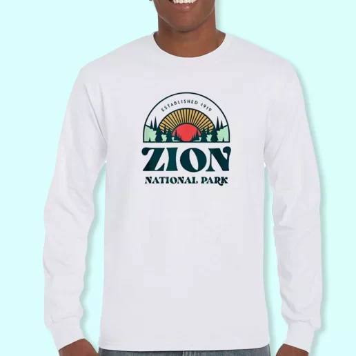 Long Sleeve T Shirt Design Utah Zion National Park Costume For Earth Day 1