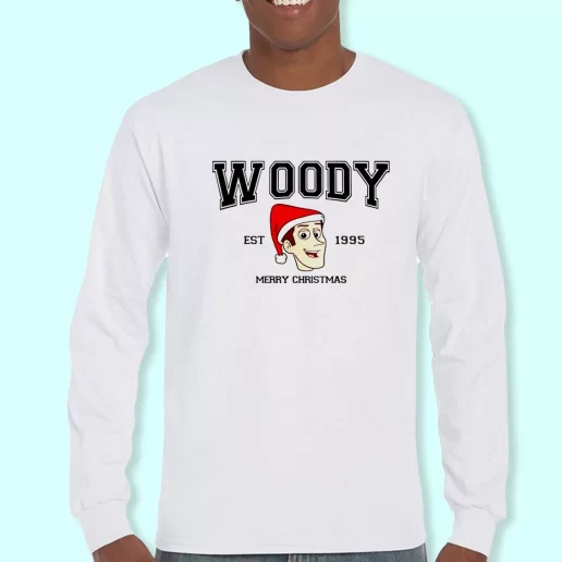 Long Sleeve T Shirt Design Woody Mery Christmas Christmas Day Gift 1