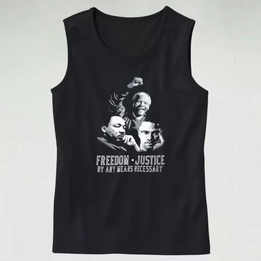 Malcolm X Martin Luther King Nelson Mandela Freedom Justice MLK Tank Top 1