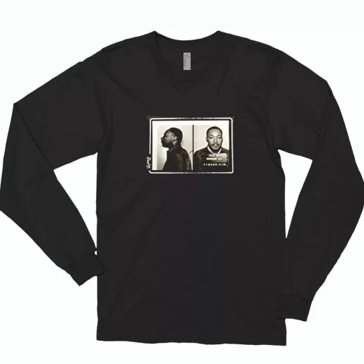 Martin Luther King Jr Mugshot MLK Long Sleeve T Shirt 1