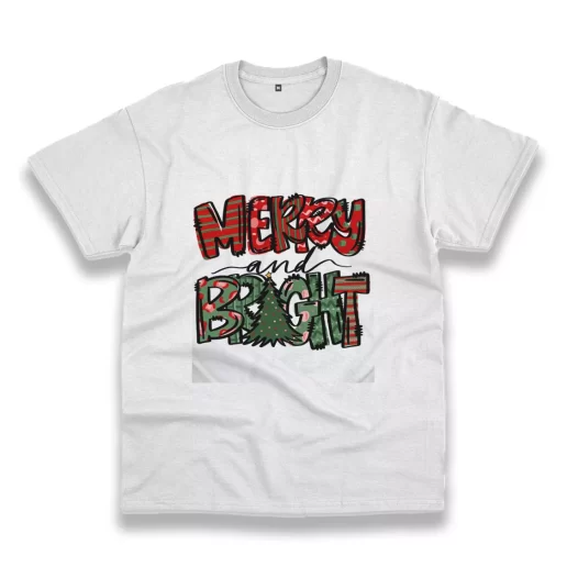 Merry Bright Christmas Trees Funny Christmas T Shirt 1