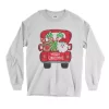 Merry Christmas Red Trees Truck Long Sleeve T Shirt Christmas Outfit 1