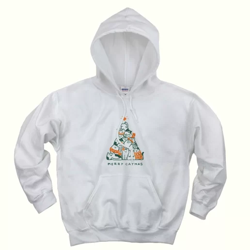 Merry Meowy Catmas Ugly Christmas Hoodie 1