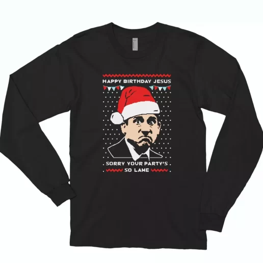 Michael Scott The Office Christmas Long Sleeve T Shirt Xmas Gift 1