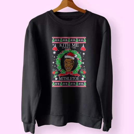 Mike Tyson Kith Me Under The Mithletoe Sweatshirt Xmas Outfit 1