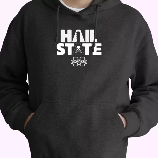 Mississippi State Bulldogs Mike Leach Hail State Trendy Hoodie 1