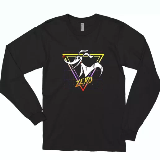 Nightmare Before Christmas Zero Retro 90s Long Sleeve T Shirt Xmas Gift 1
