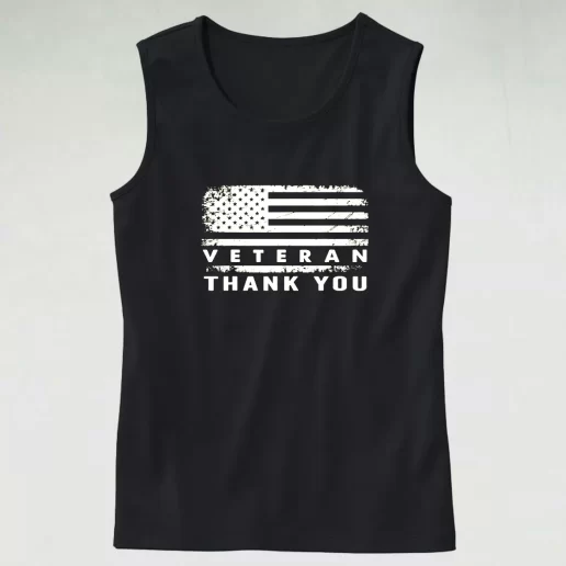 Patriotic American Flag Thank You Army Tank Top 1