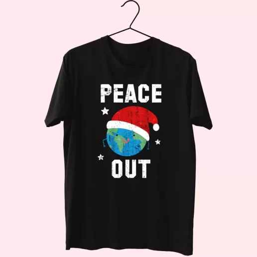 Peace Out Festive T Shirt Xmas Design 1