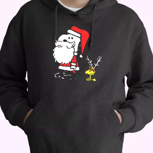 Peanuts Snoopy and Woodstock Santa Antlers Hoodie Xmas Outfits 1
