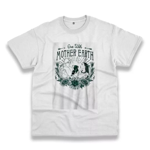 Pocahontas One With Mother Earth Casual Earth Day T Shirt 1