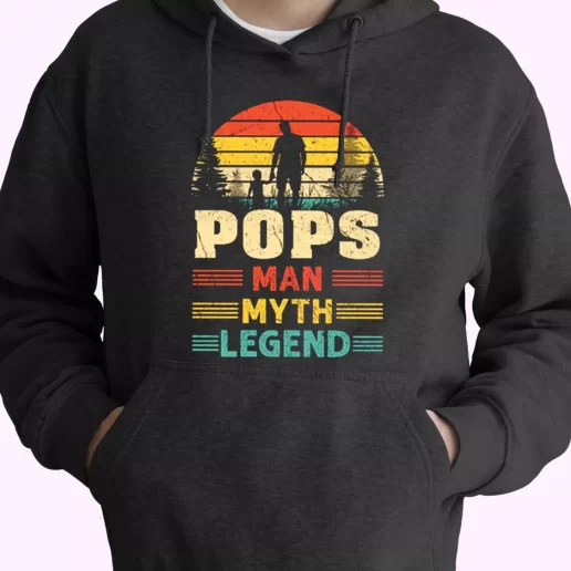 Pops The Man The Myth The Legend Sunset Hoodie Father Day Gift 1