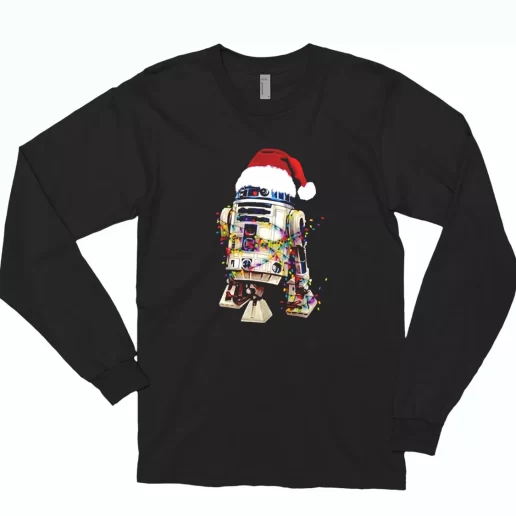 R2D2 Christmas Lights Long Sleeve T Shirt Xmas Gift 1