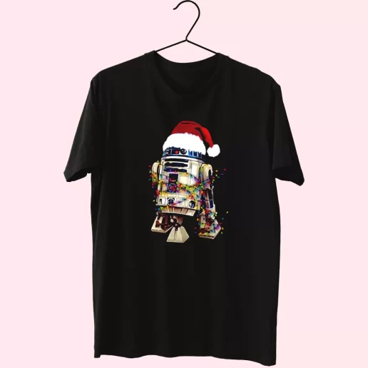 R2D2 Christmas Lights T Shirt Xmas Design 1