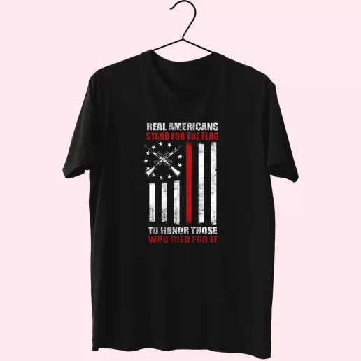 Real Americans Stand for the Flag Vetrerans Day T Shirt 1