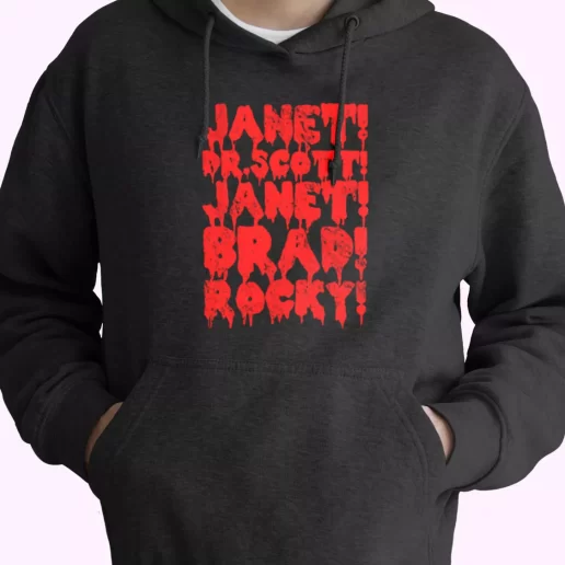 Rocky Horror Janet Dr Scott Janet Brad Rocky Fashionable Hoodie 1