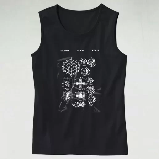 Rubiks Cube Patent Aesthetic Tank top 1