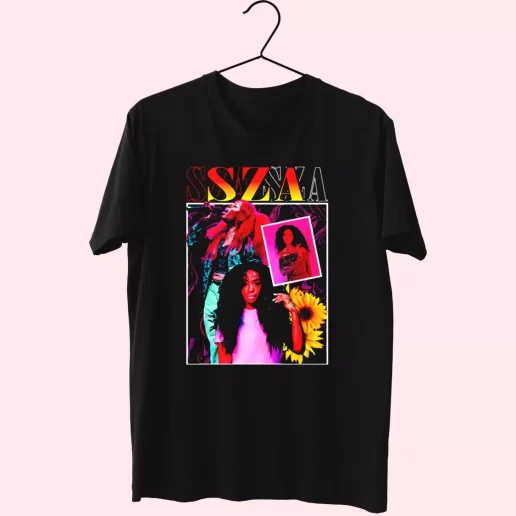 SZA Girl Rapper 90s Bootleg Retro Casual Trendy T Shirt 1