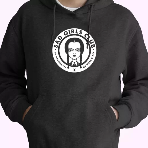 Sad Girls Club Wednesday Addams Trendy Hoodie 1