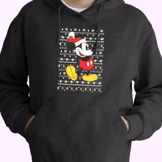 Santa Mickey mouse ugly Christmas Hoodie Xmas Outfits 1