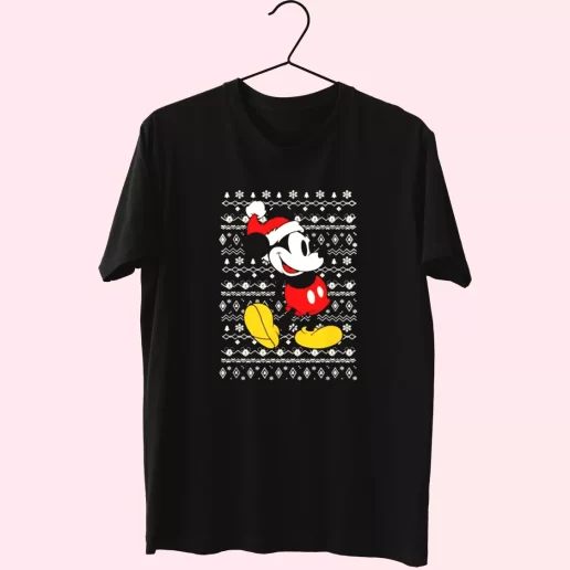 Santa Mickey mouse ugly Christmas T Shirt Xmas Design 1