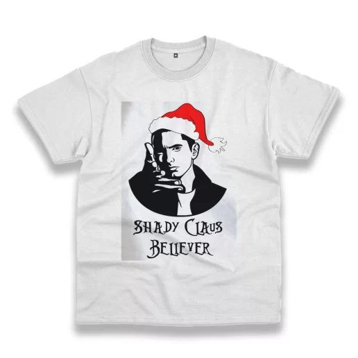 Shady Claus Believer Funny Christmas T Shirt 1