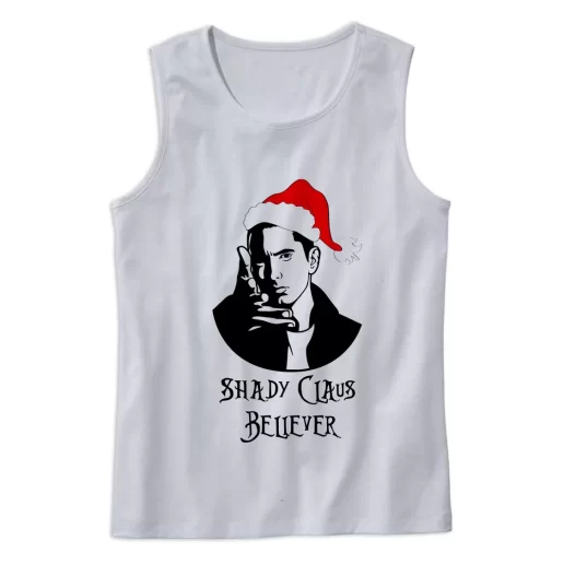 Shady Claus Believer Gym Christmas Tank Top 1