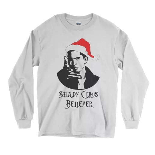 Shady Claus Believer Long Sleeve T Shirt Christmas Outfit 1