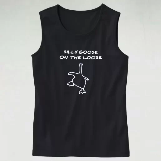 Silly Goose On The Loose Drawing Aesthetic Tank top 1