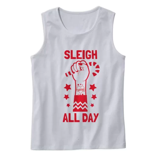 Sleigh All Day Gym Christmas Tank Top 1