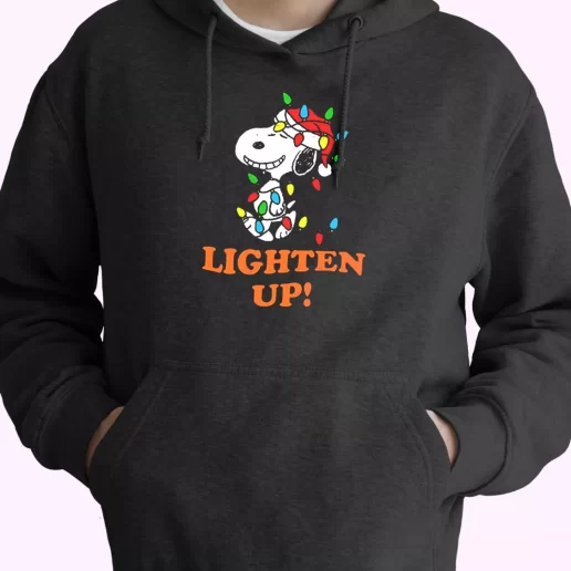 Snoopy Christmas Lighten Up Hoodie Xmas Outfits 1